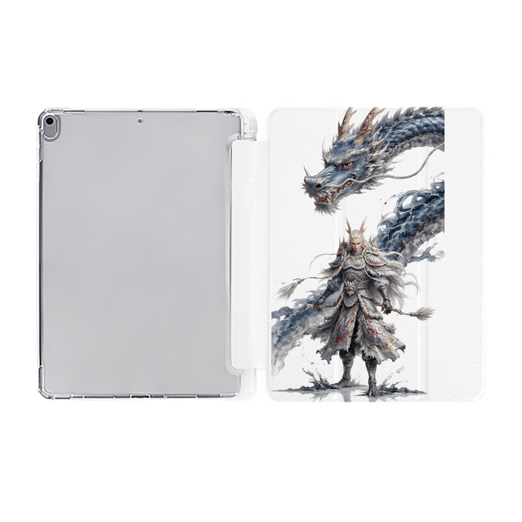 Ne Zha 2 ナタ 魔童の大暴れ IPad ケース ペン収納付き 三つ折りスタンド PUレザー×シリコン 対応機種9.5/10.5/10.9インチ